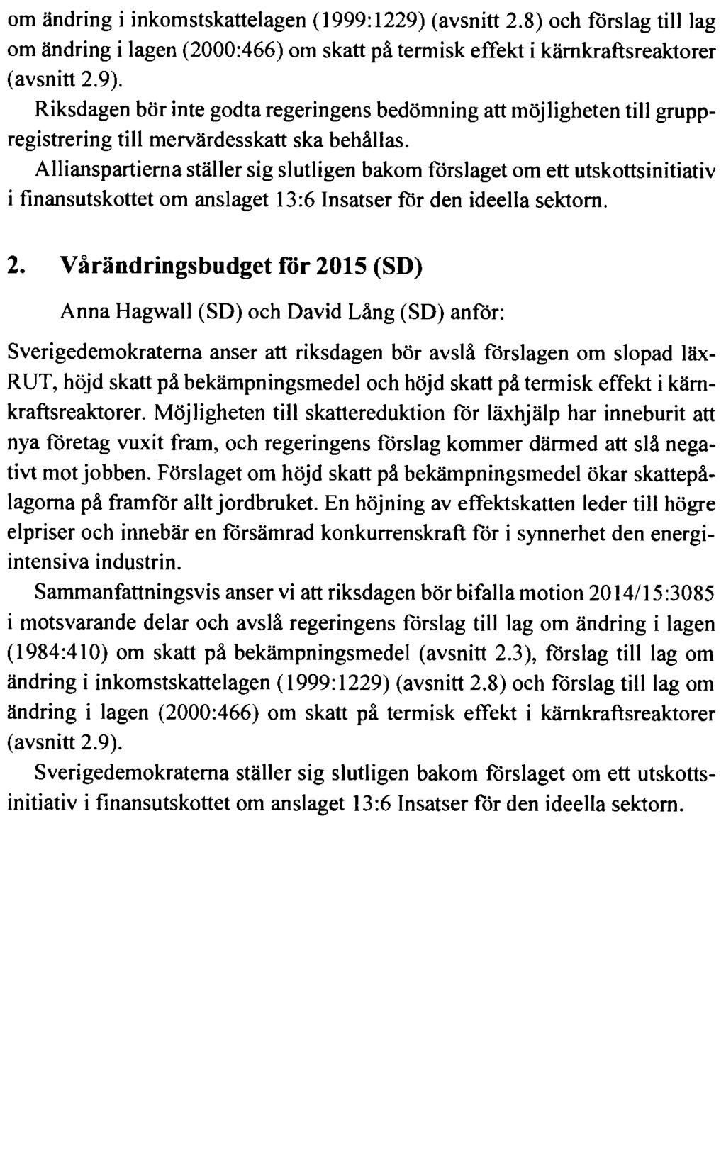 BILAGA 7 SKATTEUTSKOTTETS