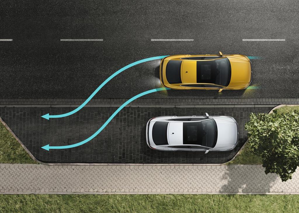 Gör det möjligt att parkera delvis automatiskt, både i parkeringsluckor längs med och vinkelrätt