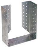 Joist hanger with rib Joist hangers with rib are used for fixing beams wood to wood.