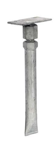 HERO Stolpsko justerbar typ plattsko 4 mm Bulthål: Ø 10,0 mm A B E HERO Column Shoe adjustable