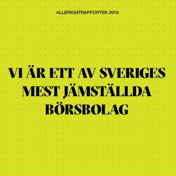Våra medarbetare I topp avseende jämställdhet Bactiguard klättrade under 2018 på AllBrights gröna lista över Stockholmsbörsens mest jämställda bolag.