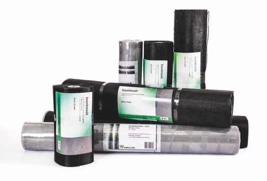 300 mm x 10 m 296014 Insektsnät, alu 600 mm x 10 m 298002 Musband galv 1,25 m 50 st/krt 248001 Musband, nyprod galv 1,25 m 8 st/sb 248002 Musband, bef panel