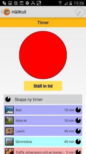 Ställ in minuter Välj en