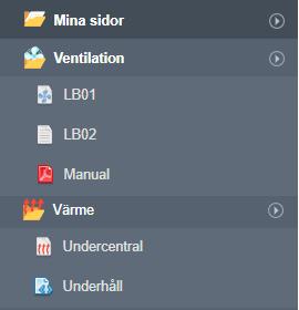Bilder Bilder kan vara av olika typer. I grundinstallationen ingår typen Web Port Page (.wpp), skräddarsydd rapport (.wpr) samt möjlighet till att läsa in PDF-dokument (.pdf) samt HTML-filer (.htm).