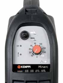Tekniska specifikationer Minarc 150 Classic Anslutningsspänning 1~, 50 /60 Hz 230 V ±15 % 240 V + 10 %... - 20 % Belastbarhet 40 C 35 % ED MMA 140 A/7.5 kva 140 A/7.