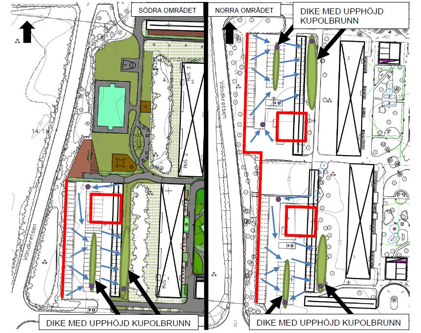 DETALJPLAN FÖR ANDERSBERG 3:1, 4:1, VÄSTRA VINDDRAGET, SAMRÅDSHANDLING 17 Dagvatten Området ligger inom verksamhetsområde för vatten, spillvatten och dagvatten.