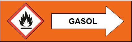 43 Exempel på märkning av en rörledning med gasol Anslutningar på rörledningar som kan förväxlas med andra anslutningar ska vara utformade eller märkta för att motverka förväxling. 5 kap.