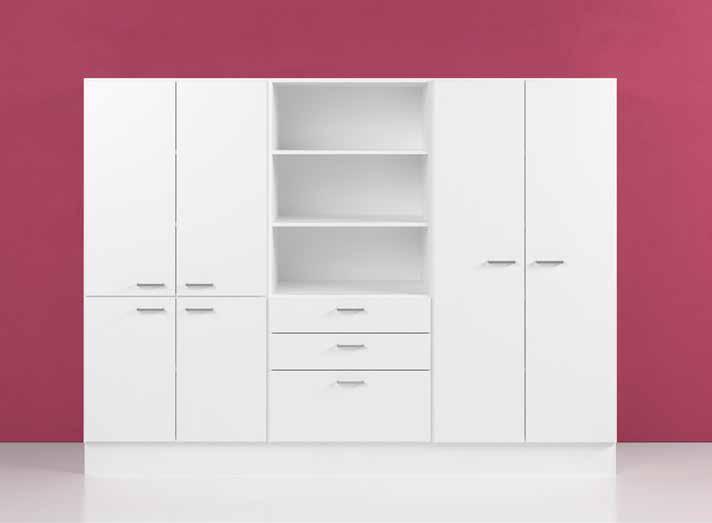 CombiLine kontorshylla/skåp Design TreCe Kontorshylla/skåp finns med djup 370 och 570 mm.