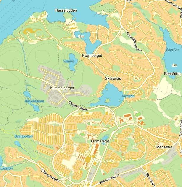 3.2 BIL För att ta sig till Hasseludden med bil från Stockholm C tar man väg 222 till Orminge trafikplats. Därefter Ormingeleden, Mensättravägen, Skarpövägen och Hasseluddsvägen.