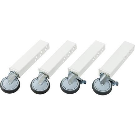 Tung benbock säljs styckvis och för bordsskiva med längd 2500 mm krävs 3 stycken Tung benbock levereras i RAL 9002 Tung benbock klarar max utbred last om 500 kg.