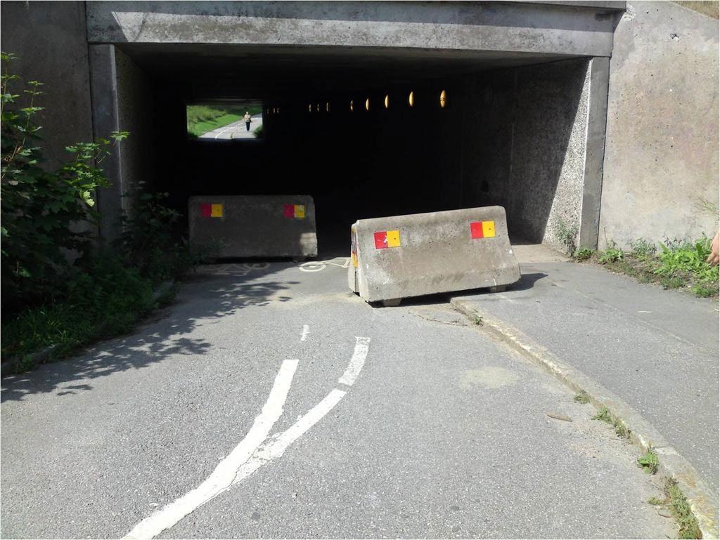 UTGÅNGSPUNKTER Att den förlåtande cykelbanebeläggningen i dagsläget är för dyr att lägga ut på alla delar av cykelvägnätet.