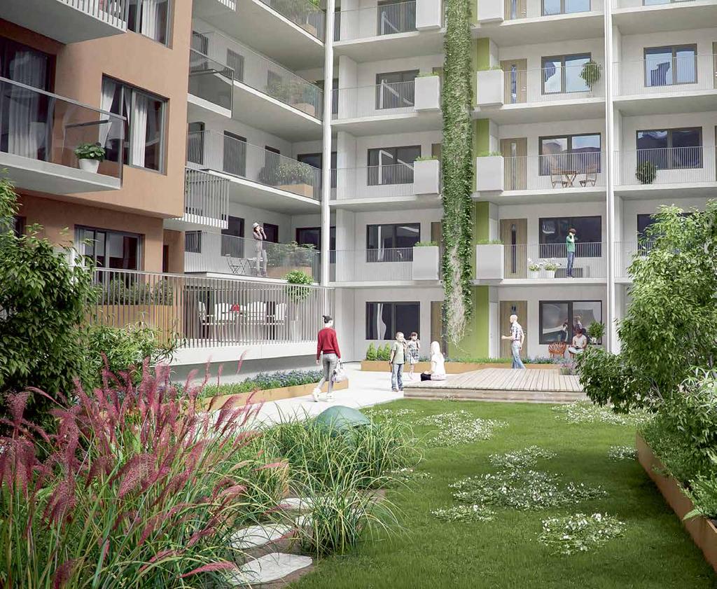 EMESAMMA UTRYMME I bästa söderläge har föreningen en gemensam takterrass som har en fantastik utsikt över Västra amnen.