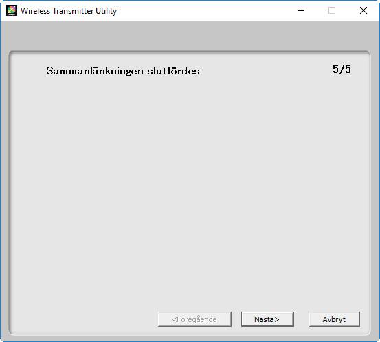 10 Slutför parkopplingen. När kameran visar ett meddelande om att parkopplingen är klar, trycker du på J.