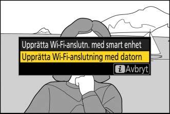 Avsluta en anslutning och återanslutning Kamerans länk till ett befintligt nätverk kan stängas av eller återupptas enligt beskrivningen nedan.