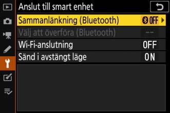 Sammanlänkning (Bluetooth) Parkoppla med eller anslut till smarta enheter via Bluetooth.