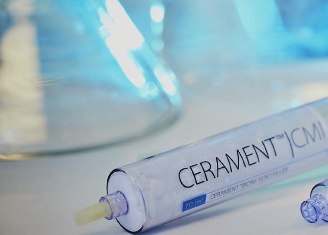 VÅRA PRODUKTER CERAMENT EFFEKTIV LÄKNING SOM FRIGÖR VÅRDRESURSER CERAMENT är ett syntetiskt bengraftsubstitut med unika fördelar vid behandling av skador i skelettet.