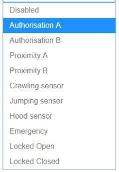 14 Sidan Configuration (Konfigurering) Use internal buzzer: Intrusion, signal to send: Intrusion, period (milliseconds): Fraud, signal to send: Aktiverar eller avaktiverar den interna summern