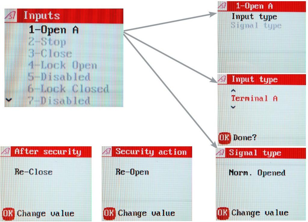 5 Tillval OLED AS1621 5.6 Inputs (Ingångar) I undermenyn Inputs (Ingångar) kan en funktionstyp anges för var och en av de 14 ingångarna: Det finns 38 alternativ för parametern Input type (Ingångstyp).