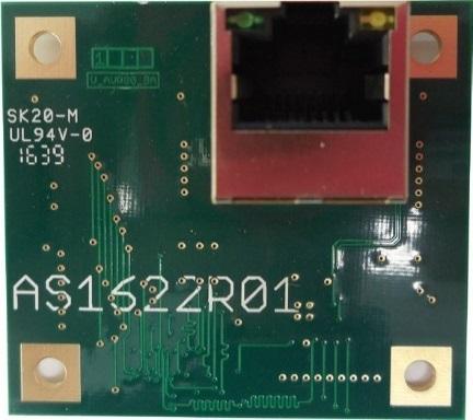 2 Ethernetkort, AS1622 När man vill ansluta bommen till ett nätverk för att kunna fjärrmanövrera, ställa in parametrar eller övervaka nätets status, kan detta ethernet-kort läggas