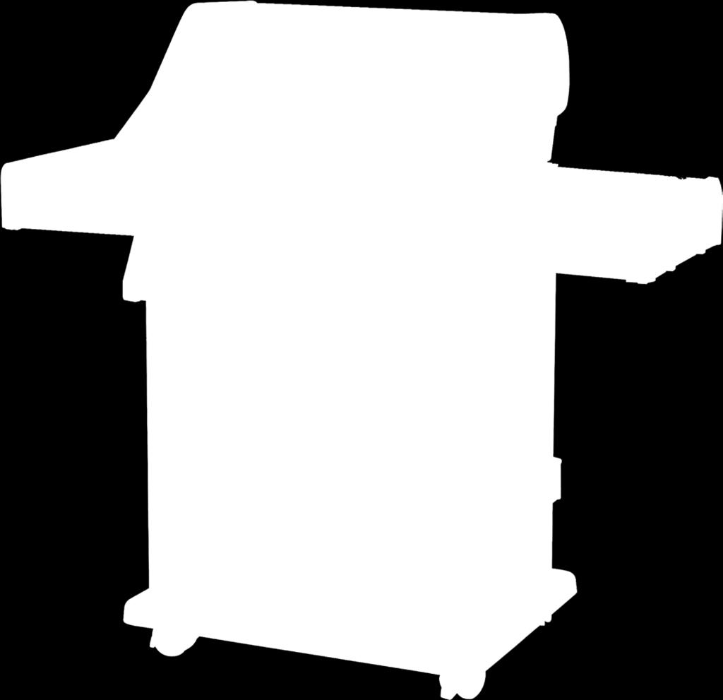 Rogue 425SIB 1 SIZZLE ZONE TM infraröd sidobrännare 2 WAVE TM grillgaller av rostfritt stål 3 ACCU-PROBE TM termometer 4 Tre brännare av rostfritt stål 5 Fällbara sidohyllor med redskapshållare 6