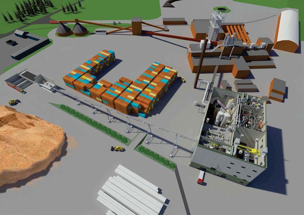 Peat fired plant,