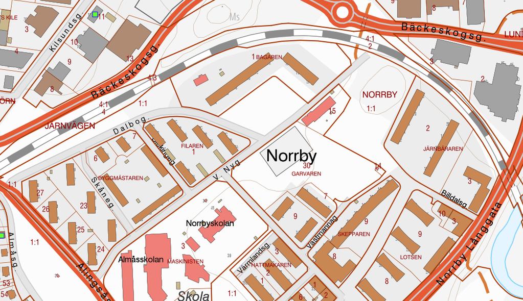 Figur 5. SGU:s brunnsregister. Grön fyrkant markerar energibrun. Enligt Naturvårdsverkets naturvårdsregister finns det inga skyddsobjekt inom undersökningsområdet.