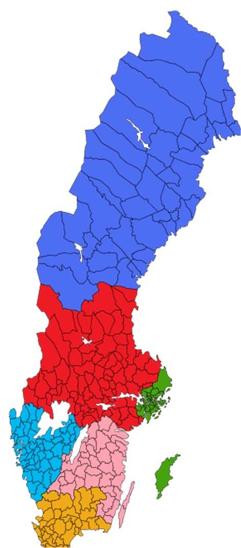 Sjukvårdsregioner Sverige består av sex sjukvårdsregioner Medlemmarna i de sex sjukvårdsregionerna utgörs huvudsakligen av regioner Vilken sjukvårdsregion en patient tillhör avgör exempelvis vilket