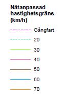 Enligt de kriterier som anges i Rätt fart i staden och som har använts vid hastighetsöversynen är 30 km/tim en lämplig hastighetsbegränsning i bostadsområdena i Majorna.