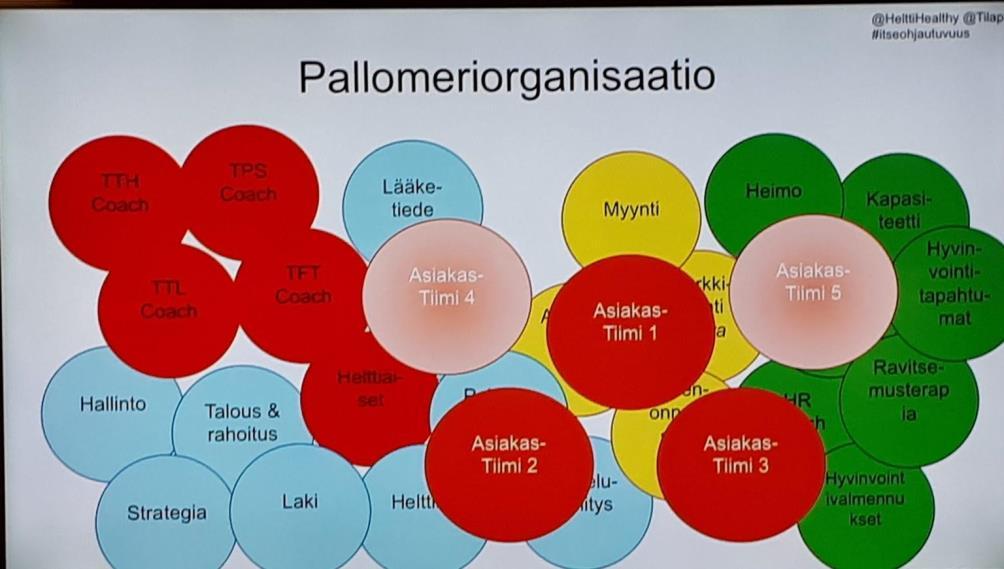 Liselottie Ek: Heltti - pallomeriorganisaatio (Teal) Heltin tavoite on luoda ja senilleen lisa a terveita elinvuosia ja maailman parhaan tyo paikan