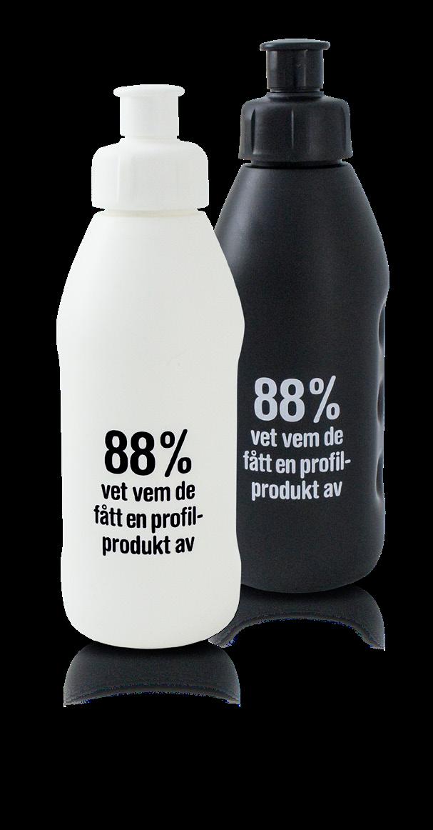 Livsmedelsgodkänd och BPA-fri. Levereras med 32 mm push-pull-kapsyl: vit, blå, röd eller svart (se sid 12) Mått: 300 ml. Höjd 170 mm.