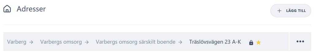 Redigera baspersonal som har fått en nivå med hänglås Om du glömmer att bocka i begränsa användaren till vald adress får baspersonalen dubbla nivåer (Varberg och sin enhetsnivå).