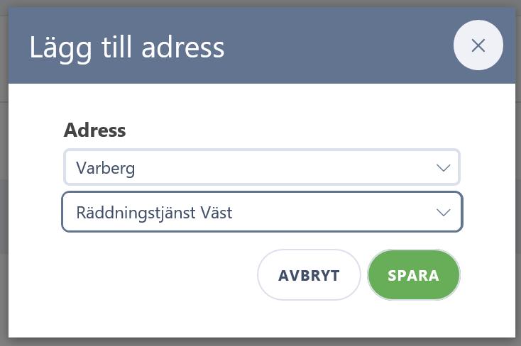 Klicka på rutan lägg till ny adress 3.