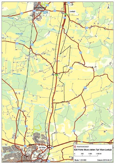 Förbi Skara, 8 km Projektledare: Johan Larsson/Svante Jildenhed Projektet omfattar ombyggnad av bef väg till 1+1 resp 2+2.