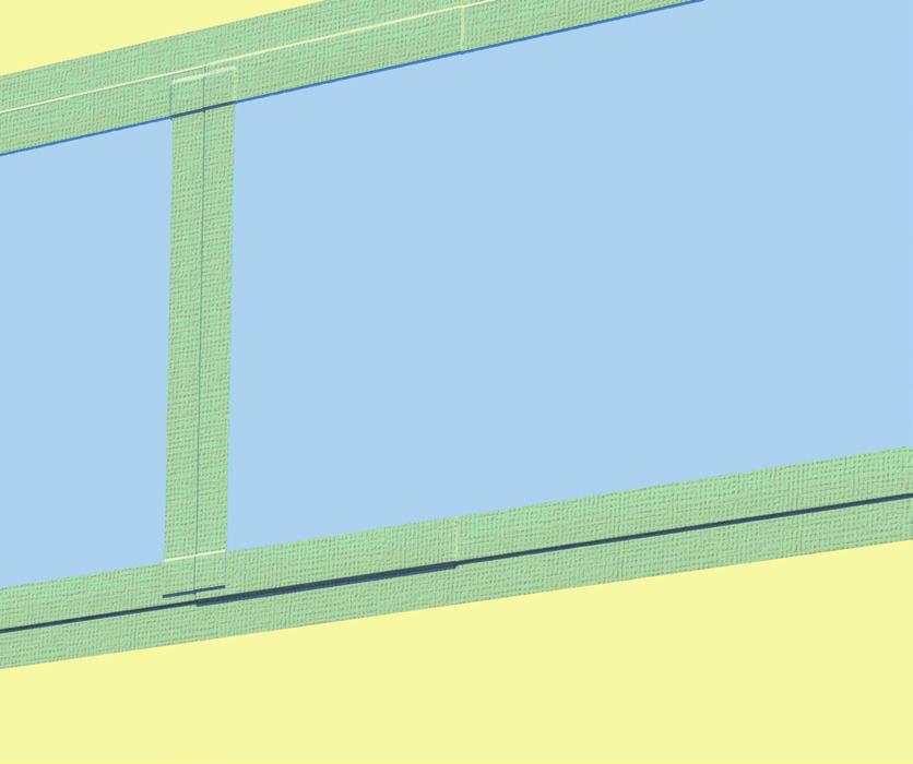 Försegla med Therm 373 Skarvförsegling, först horisontellt och därefter vertikala skarvar, detalj