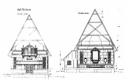 Händelsehistorik 1929 Ritningar till kapell och klockstapel. Arkitekt Göran Pauli, Stockholm. (ATA) 1930 Invigning av kyrkan i maj.