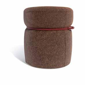 stool with a metal ring that
