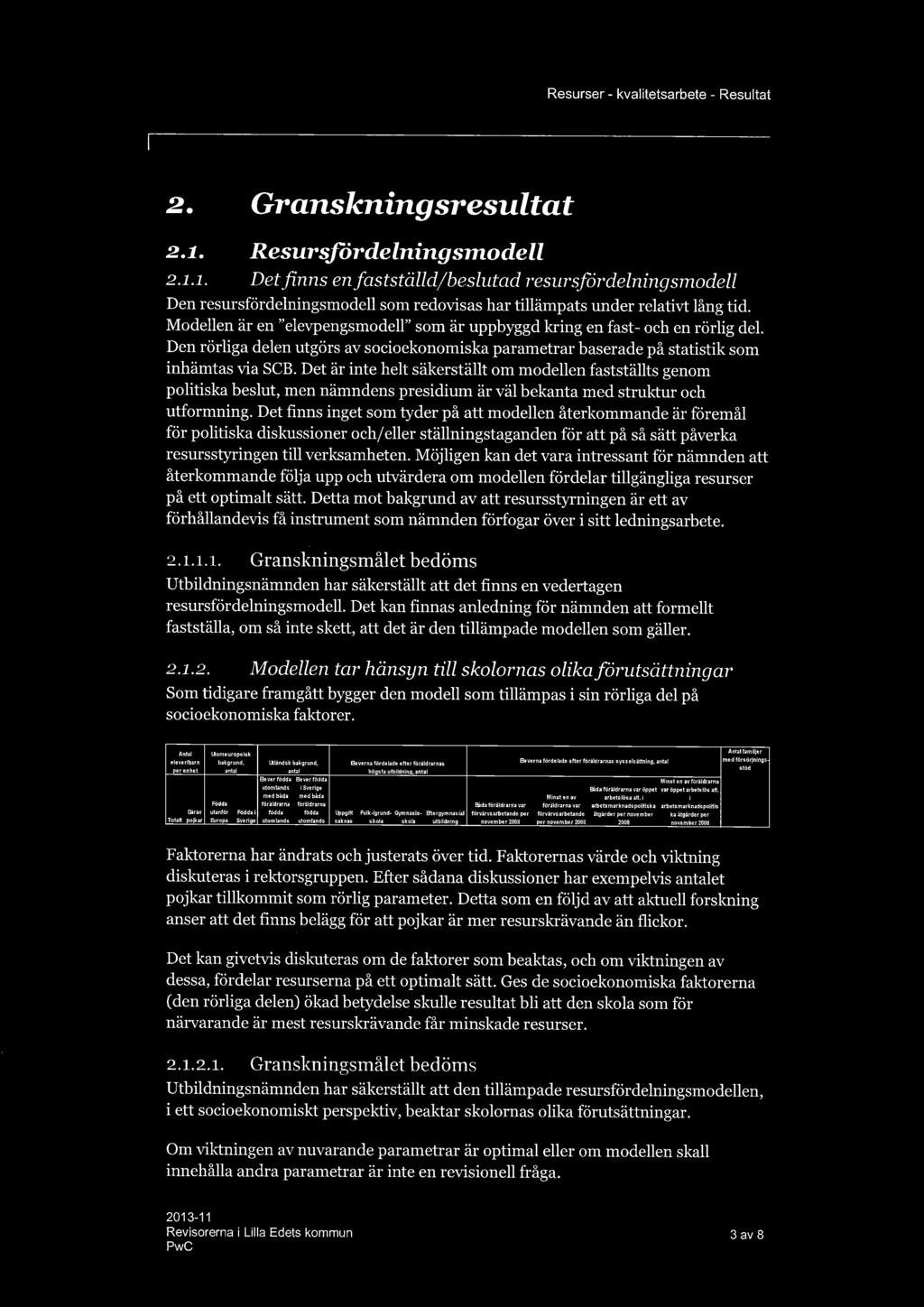 Modellen är en "elevpengsmodell" som är uppbyggd kring en fast- och en rörlig del. Den rörliga delen utgörs av socioekonomiska parametrar baserade på statistik som inhämtas via SCB.