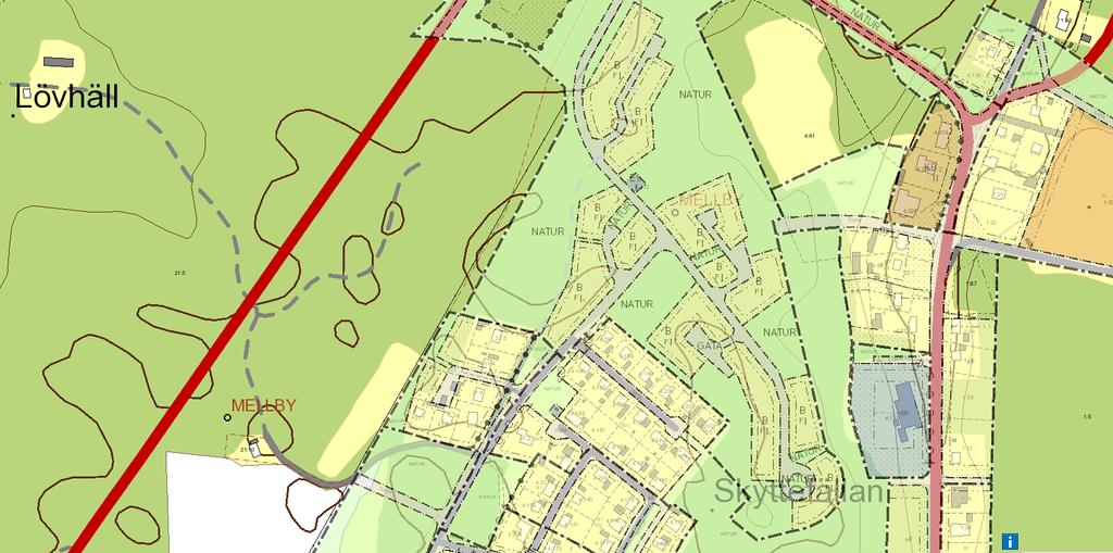 Berga, Lövhälläng Lövhälläng ligger i naturskön skog intill gång- och cykelväg till Gösjön.