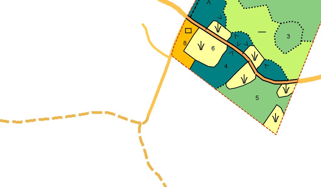 x: 559225, y: 6298306 (SWEREF99 TM) Skogskarta över SKÅREBO 1:7 Kristvalla församling Nybro kommun Kalmar län Planen avser 2019-2028 Inv av Gösta Karlsson Utskriftsdatum 2019-02-15 Linjer Avdelning