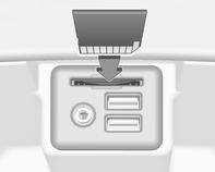 124 Externa enheter När en enhet är ansluten till USB-porten de ovanstående enheterna styras via infotainmentsystemets reglage och menyer.