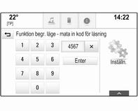 40 Grundläggande funktion Om datuminformation anges automatiskt är det här menyalternativet inte tillgängligt. Välj Auto inst. längst ner på skärmen. Aktivera antingen På - RDS eller Av - manuellt.