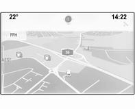 Navigation 59 Kartdata Alla nödvändiga kartdata sparas i infotainmentsystemet. Kontakta din Opel-servicepartner för att uppdatera din kartprogramvara via ett SD-kort.