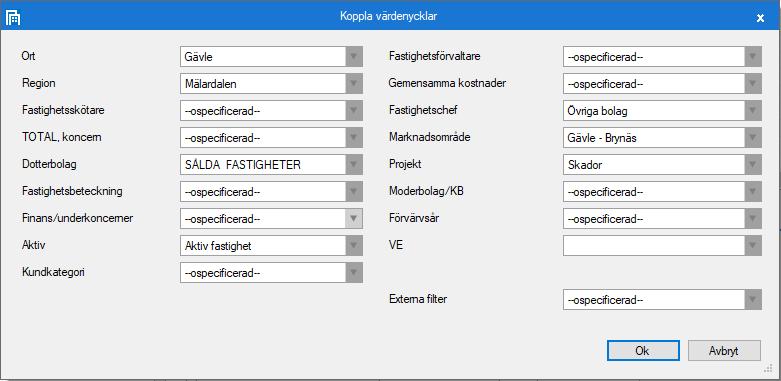 värdenycklar har justerats för att fungera bättre eftersom många alternativ finns till en
