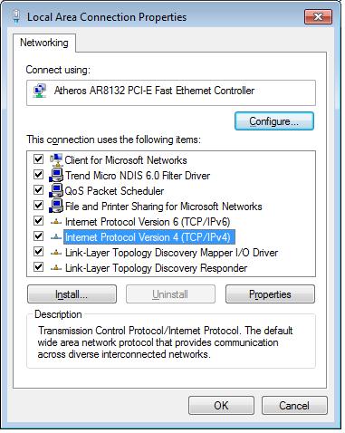 4. Klicka på Internetprotokoll Version 4(TCP/IPv4)
