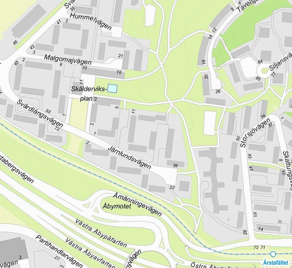 Sida 2 (8) Planområdet markerat i rött.