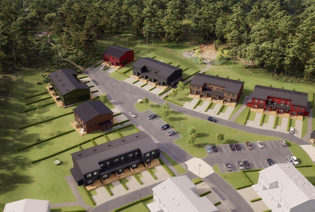 2 3 Havsnära familjeboende i nybyggda par- och radhus I denna broschyr använder vi både 3D-illustrationer och detaljbilder för att förmedla en känsla av bostäderna i projektet.