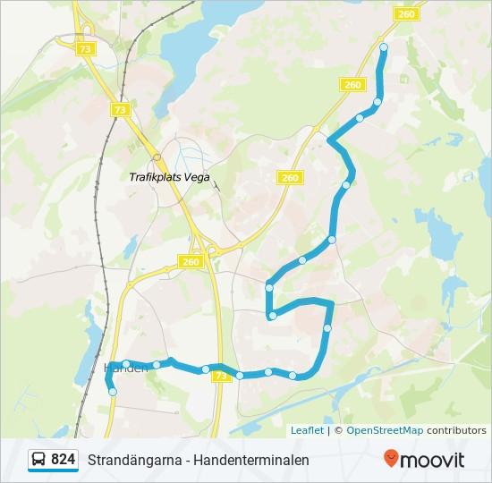 Riktning: Vendelsö Sågen 16 stopp VISA LINJE SCHEMA Handenterminalen Haninge Centrum Eskilsvägen 2, Stockholm Söderbymalmsskolan Eskilsvägen 41, Stockholm 824 buss Tidsschema Vendelsö Sågen Rutt
