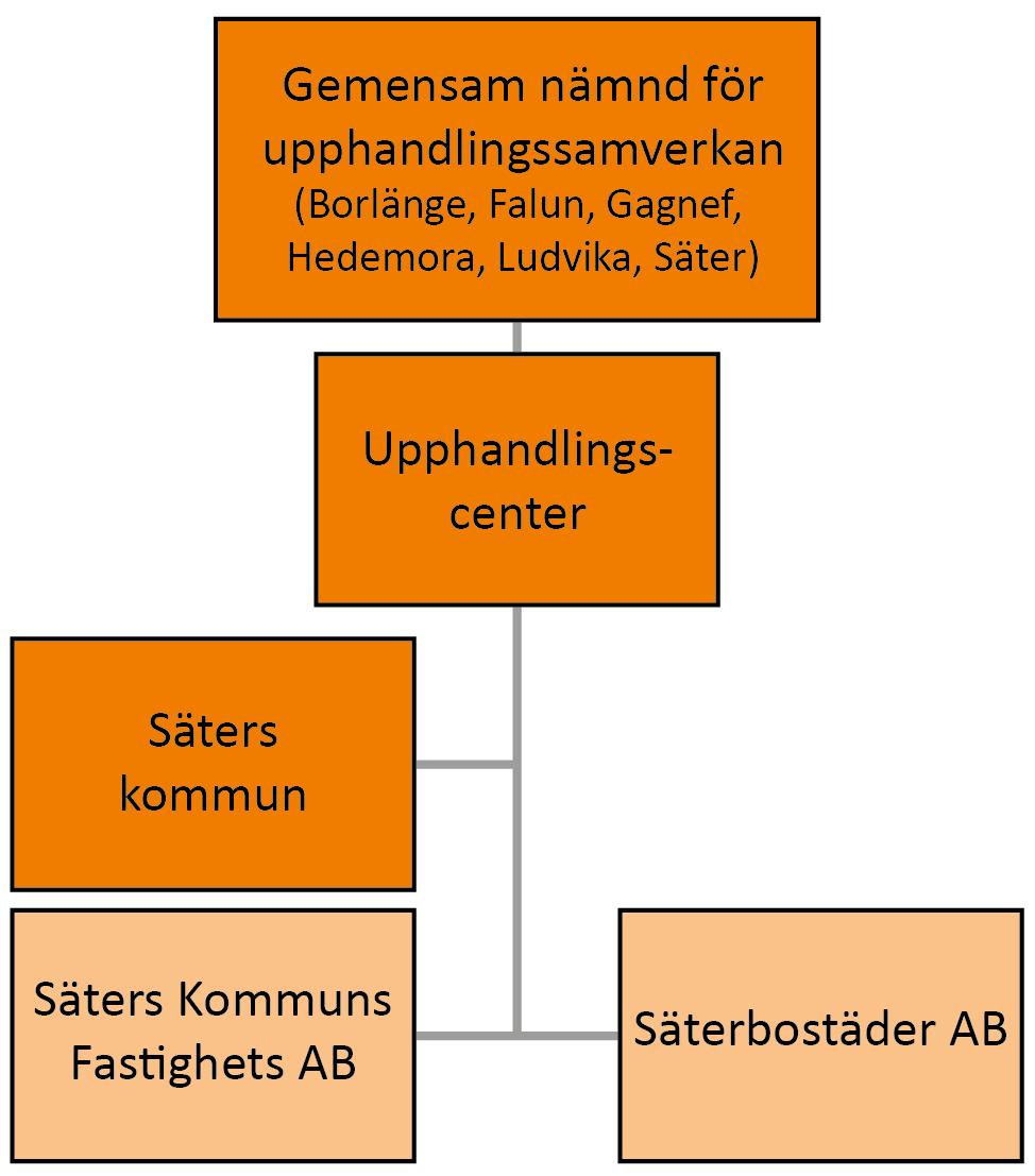 Säters kommun Organisation Säters kommun ingår i en upphandlingssamverkan tillsammans med Borlänge, Falu, Gagnefs, Hedemora och Ludvika kommuner.