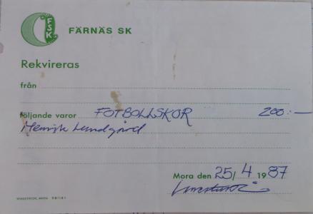 Spelklar för Färnäs SK, dags för skor. U-Serien Klass 3, Grupp 1.