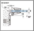 Dörrblad öppnas utåt Glastjocklek 6, 8 mm Dörrstorlek max.